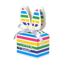 Boîtes cadeaux de Pâques lapin, paquet de 10, carrées en papier