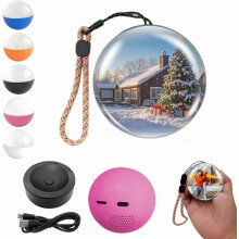 Pamäťová guľová lampa biela, 3D foto video prehrávač, USB
