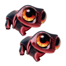 Mini figuras de ranas de ojos grandes - Impresas en 3D, articuladas, paquete de 2
