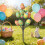 Easter Egg Floral Picks Decorative Printed Stems 12 pcs 4