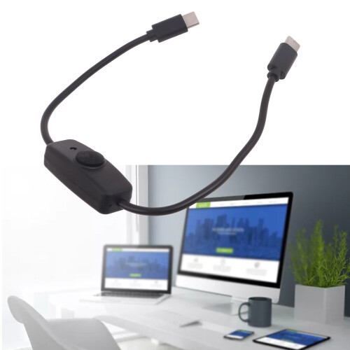 Καλώδιο φόρτισης USB C, USB C σε USB C, Γρήγορο καλώδιο φόρτισης 15W τύπου C με διακόπτες 1