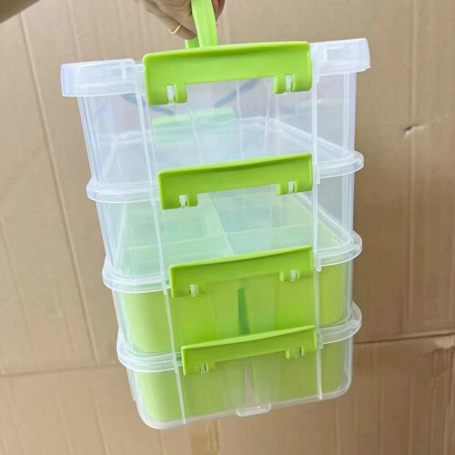 Boîte de rangement empilable, conteneurs à-vert quatre couches 2