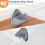 TAOPE Wall Cleaning Mop, Ceiling Cleaner Tool Duster with 200 CM Long Handle, Grey Window Cleaning Equipment Foldable Mop with 6 Replacement 4