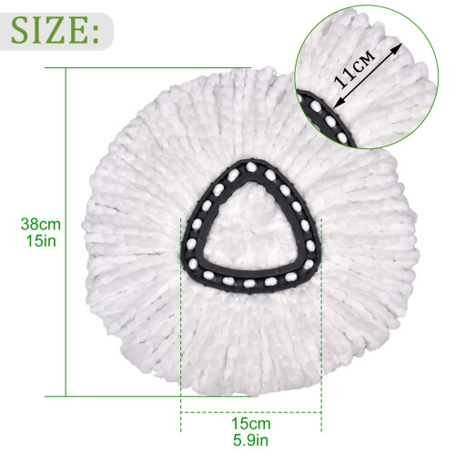 6 Pack Spin Mop Refill Replacement Head Compatible with Ocedar and Vileda,Mop Heads Replacement 1