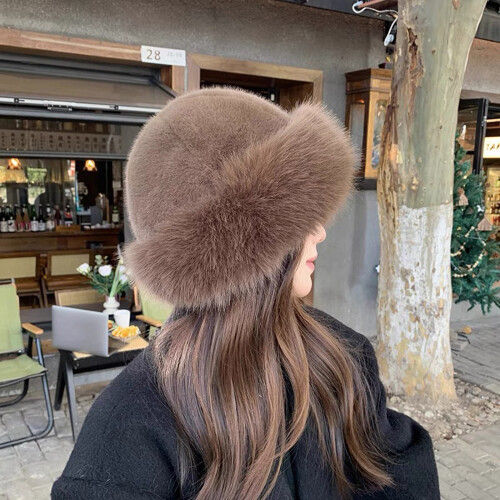 Protective Ear Flap Winter Hat Mongolian Styles Soft Plush-Pink 1