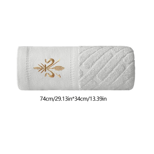 Bath Towel White Rectangular 29x13 in Thick Soft Absorbent 2