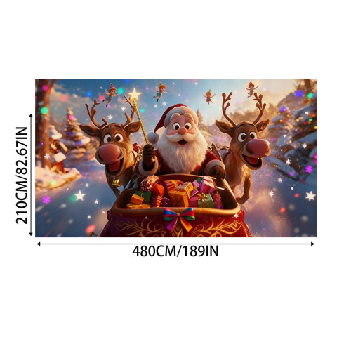 Weihnachtsmann-Garagentorabdeckung 7x16ft 1