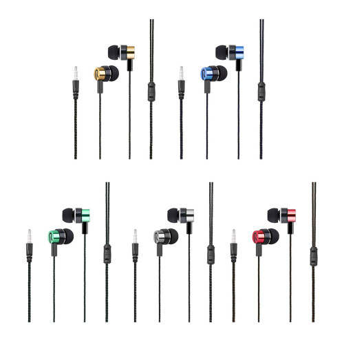 Auricolari in-ear verdi con microfono, cavo da 3,5 mm, per iOS 1