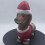 Met de hand geschilderd langbenig beeldje kerstversiering hars 7