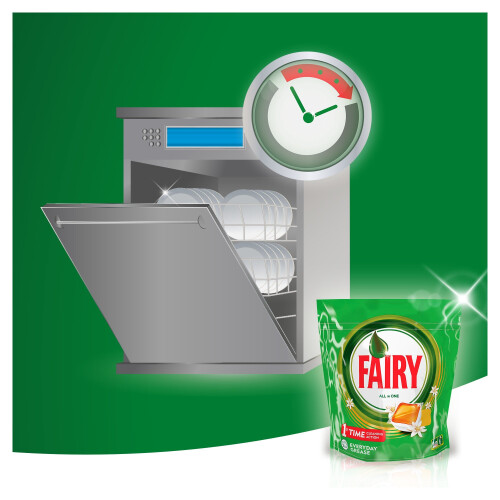 Fairy Fairy All EN1 Dishwasher Capsules Orange, 60-Count 2