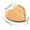 Bandeja de servir de madera con forma de corazón, 20x16 cm. 4