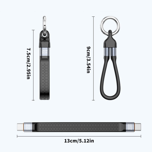 Kabel USB-C do USB-C40/80 Gb/s8K@60Hz240 W 2