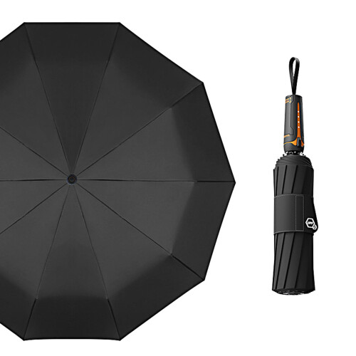 Automatic Umbrella For Heavy Downpour Reinforced Frame-White 1 2