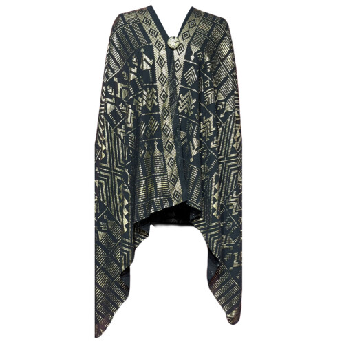 Trendy Multifunctional Scarf Shawl Chiffon-black gold