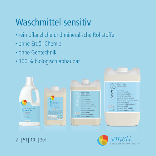 Sonett Liquid Detergent, Neutral, 2 L 1