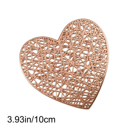 Πατάκι τραπεζιού Heart Cup Rose Gold PVC με θερμομόνωση και αντιολισθητικό 2