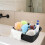 Rinboat Rectangle Plastic Washing Up Bowls,16 L Black Basins, 2-Pack 5