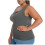 Γυναικεία αμάνικα μπλουζάκια σε μέγεθος plus size, μονόχρωμα, καμιζόλα με 5