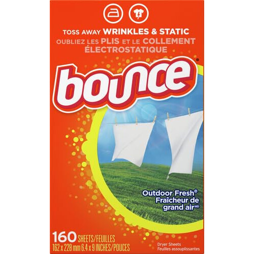 Bounce Fabric Softener Sheets, Outdoor Fresh, 160 Count 1