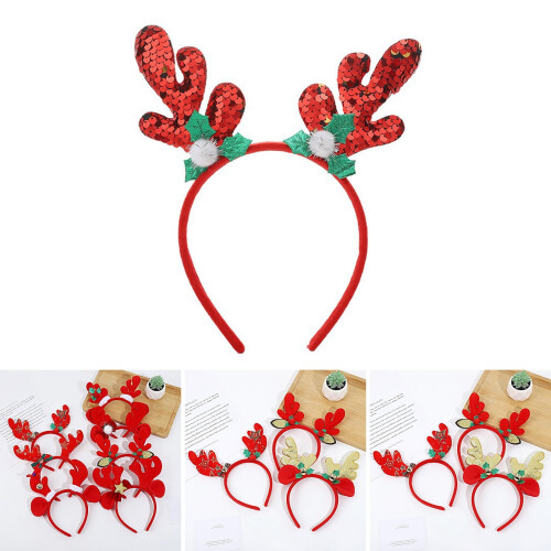 Tiara de visco com chifres de Natal 1