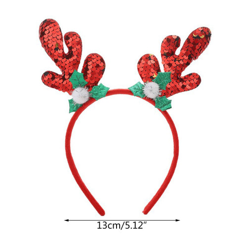 Tiara de visco com chifres de Natal 2
