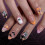 Halloween-pressnaglar – mandelformade med fladdermusdesign, 5