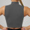 Γυναικείο φανελάκι Tank Top, άνετο και casual, με ψηλό λαιμό και φερμουάρ, γρήγορο 4