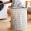 Stylish Decorative Foldable Hamper with Grid Designs-Black S 6