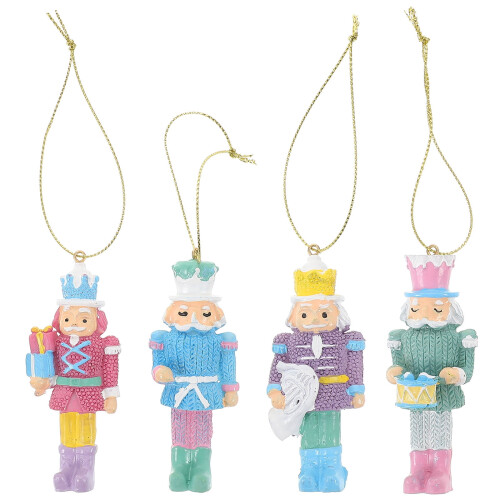 Resin Nutcracker Ornament Set 4pcs 1