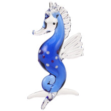 Crystal Seahorse Figurine Blue Nautical Decor 1 Piece