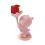 Flocked Bear Figurine with Rose – Resin Decorative 1