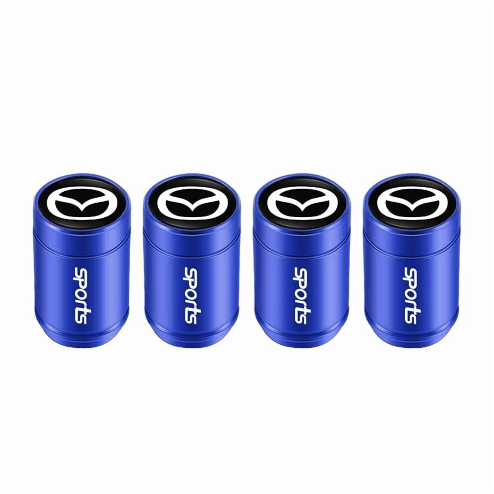 4-Piece Metal Tire Valve Caps For Mazda Vehicles 9058772196217