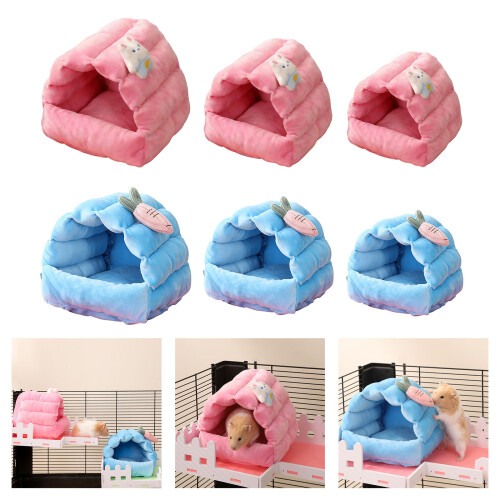 Warm Breathable Pet House For Various Small Animals-Blue M 2