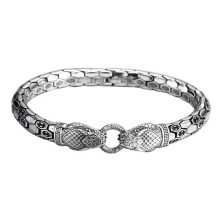 Bracciale vintage da uomo a forma di serpente con zirconi (1 pezzo)