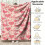 Double-Sided Fleece Throw Blanket Soft Breathable Pink 4