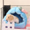 Warm Breathable Pet House For Various Small Animals-Blue M 5