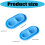 Durable Plastic Double Bowl Set for Cats Ants Proof-Blue L 4