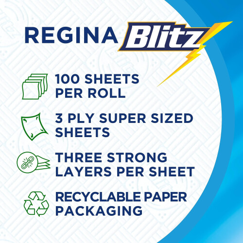 Regina Regina Blitz 3Ply Xl Sheets (Pack of 6, Total 600 Sheets) 1