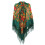 Polyester Shoulder Wrap Unisex Scarf Shawl Ethnic-dark green 1