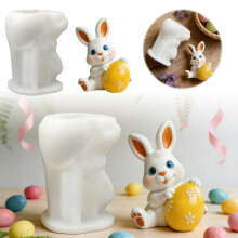 Moule en silicone lapin de Pâques pour la cuisson de gâteaux au chocolat, 8,7