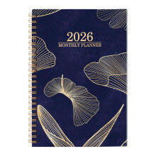 Caderno Planejador de Flores com Espiral Dupla Mensal 2026