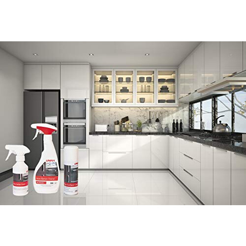 Unika Non-Aerosol Gloss Surface Cleaner & Microfibre Cloth 500ml 1