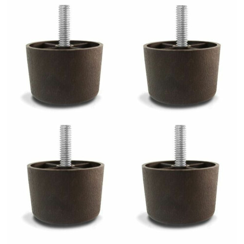 Pés universais para móveis, em plástico marrom, 3,8 cm (1,5 polegadas), conjunto de 4