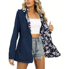 Coupe-vent chaud 3 en 1 pour femme, veste à capuche anti-taches idéale pour les activités de plein air et le quotidien