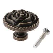 Antik metal rund skuffeknop vintage bronze 1 stk.