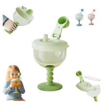 Kids' Leak-Proof Goblet Cup with Lid 2 pcs
