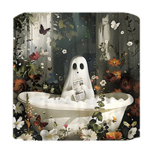 Ensemble rideau de douche Halloween avec tapis de bain antidérapant et