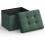 Folding Storage Ottoman Foot Rest Retro Green 1