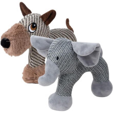 Juguete de lino para perros con chirriador – Peluche de espiga, 1 unidad