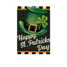 Blumen-Gartenflagge zum St. Patrick's Day, festliches Banner für den Außenbereich